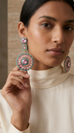 Crystals and Turquoise Earring - Image 2