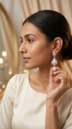 Pink Long Drop Silver Plated Jewelry  - Image 2