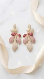 Petal Leaf Shaped Luxury Long Earrings