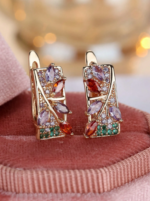 Inlaid Colorful - Mini Luxe Earrings - Image 3
