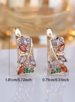Inlaid Colorful - Mini Luxe Earrings - Image 4