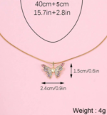Butterfly Pendant Necklace - Image 3