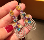 Sterling Silver Multicolored Dangle Earrings - Image 3