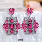 Silver Plated Hollow Leaf Earring - Image 2