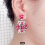 Silver Plated Hollow Leaf Earring - Image 4
