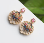 Chunky Dangle Colorful Earrings - Image 3